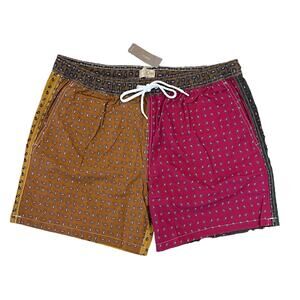 NWT J. Crew Men's Multicolored Paisley Mixmatch Multi 6" stretch swim trunk